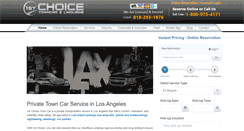 Desktop Screenshot of 1stchoicetowncar.com