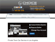 Tablet Screenshot of 1stchoicetowncar.com